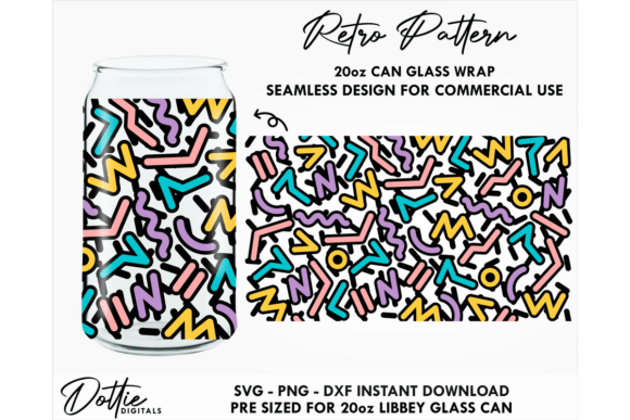 Retro 20oz Libbey Glass Can Wrap SVG Review