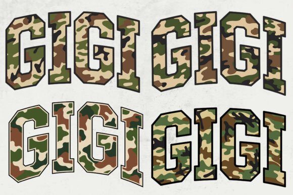 Retro Camo Gigi Design Mothers Day Svg