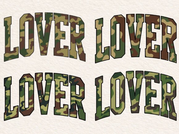 Retro Camo Lover Valentines Design