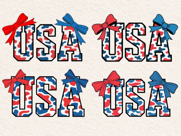 Retro Camo USA Coquette Png Svg Review