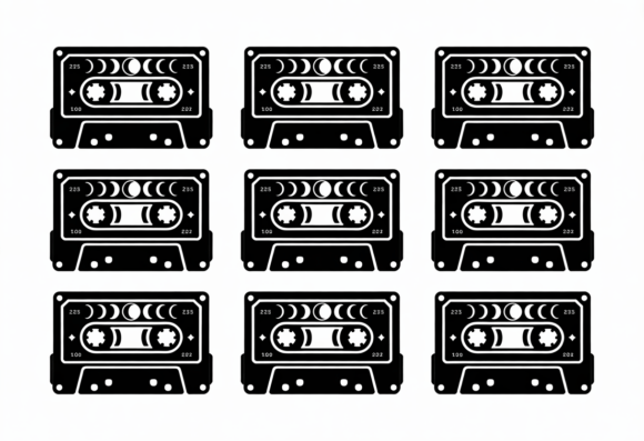 Retro Cassette Tape Moon Phase SVG Review