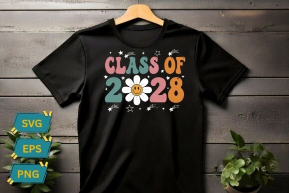 Retro Class of 2028 Groovy Daisy Shirt