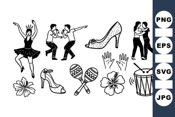 Retro Dance Party Clipart Set Review