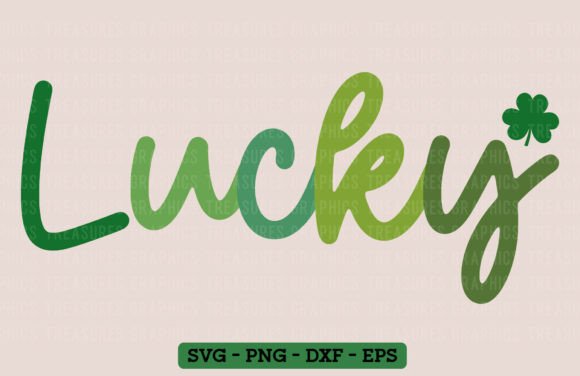 Retro Lucky St Patrick s Day Clover SVG