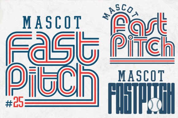 Retro Softball Team Template, Custom Svg