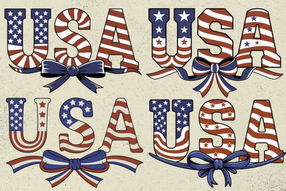 Retro USA Flag Coquette Png Svg Review