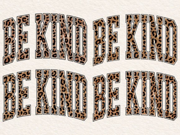 Retro Varsity Be Kind Leopard Png Svg Review