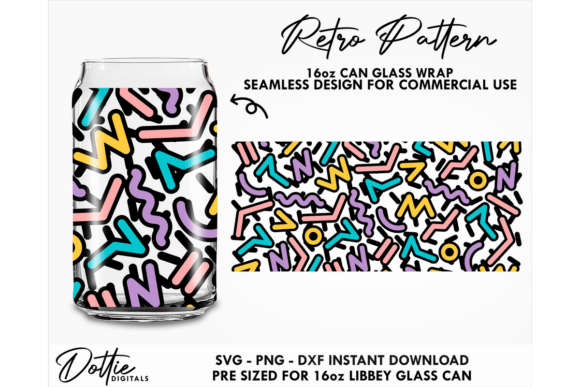 Review: Retro 16oz Libbey Glass Can Wrap SVG