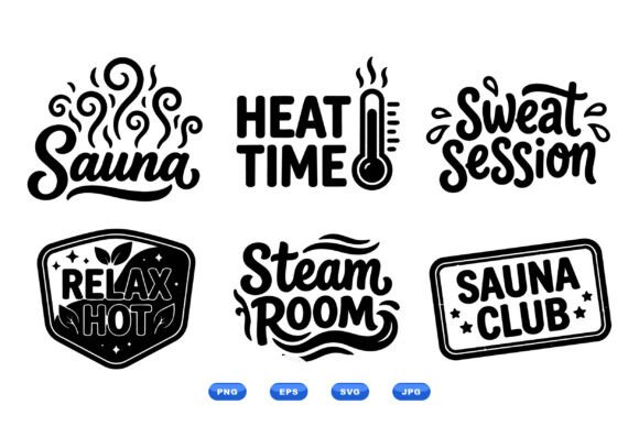 Sauna Retro Badge Icons Review