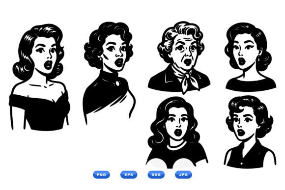 Vintage Shocked Woman Faces: A Designer’s Review